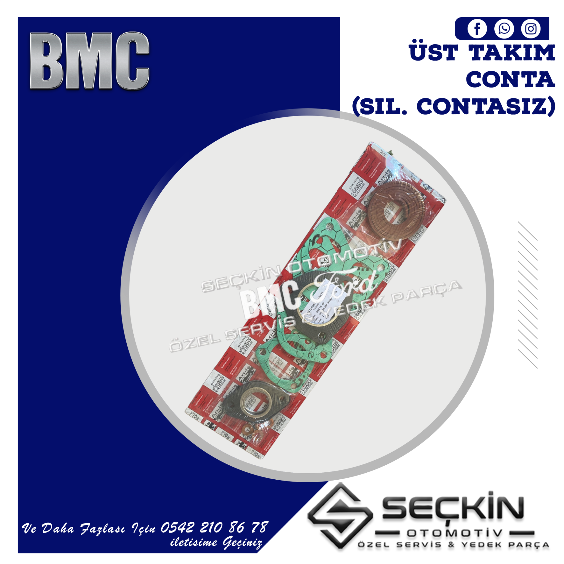 BMC LEVEND TDİ 80 ÜST TAKIM CONTA SİLİNDİR CONTASIZ SİBOP LASTİKLİ