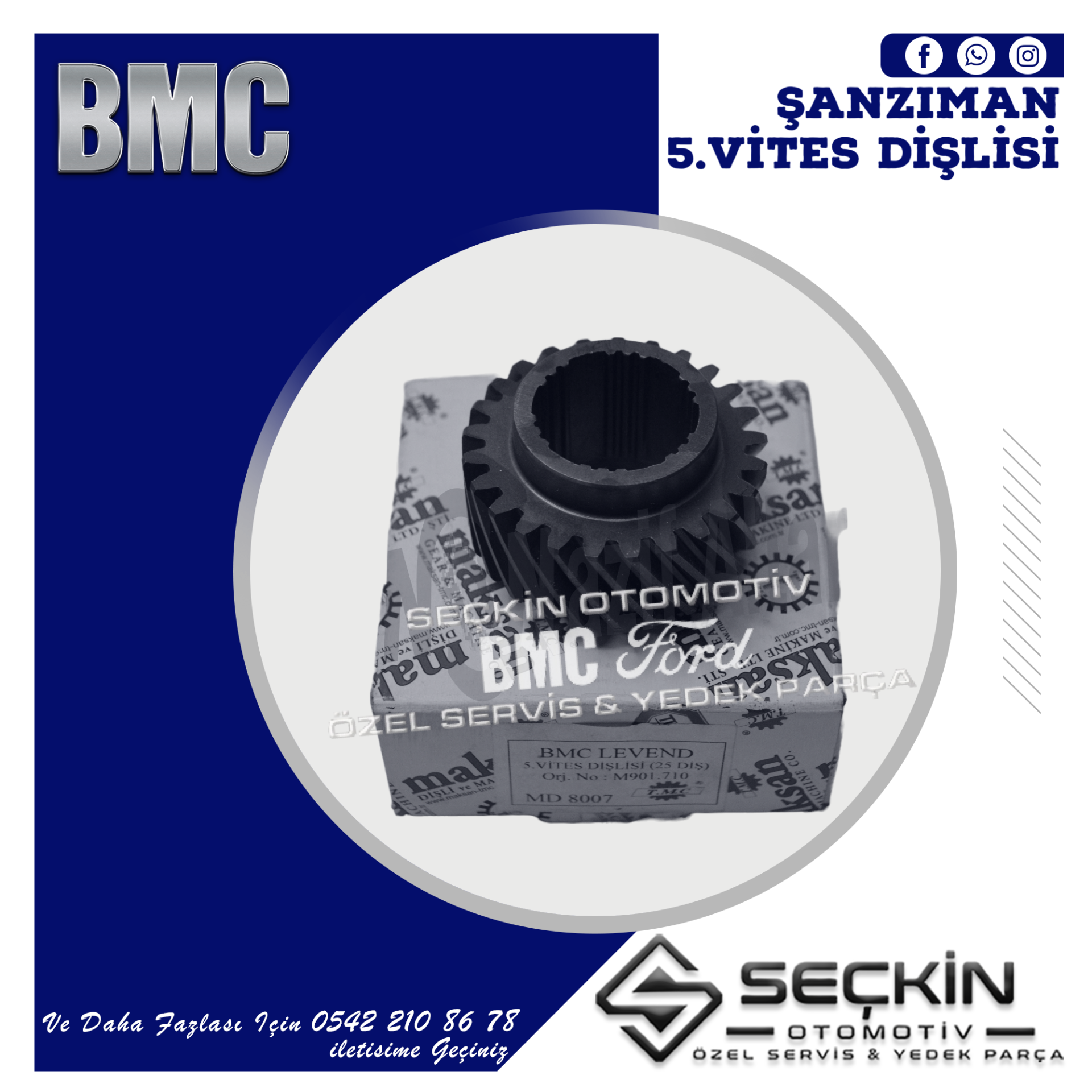 BMC A/15 ŞANZIMAN 5.VİTES DİŞLİSİ 9P901710 25 DİŞ
