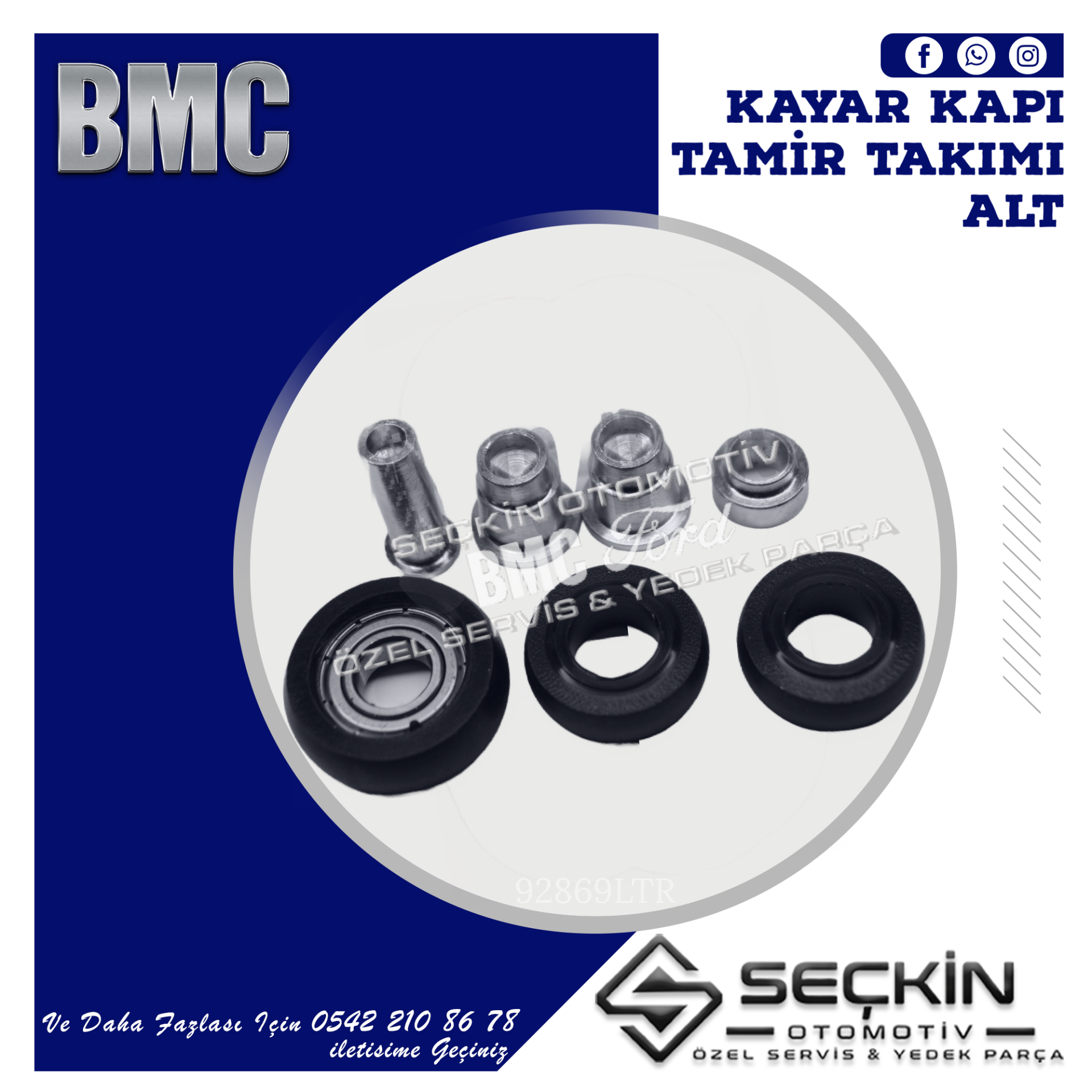 BMC MEGASTAR KAYAR KAPI TAMİR TAKIMI ALT 360-400P YENİ MODEL