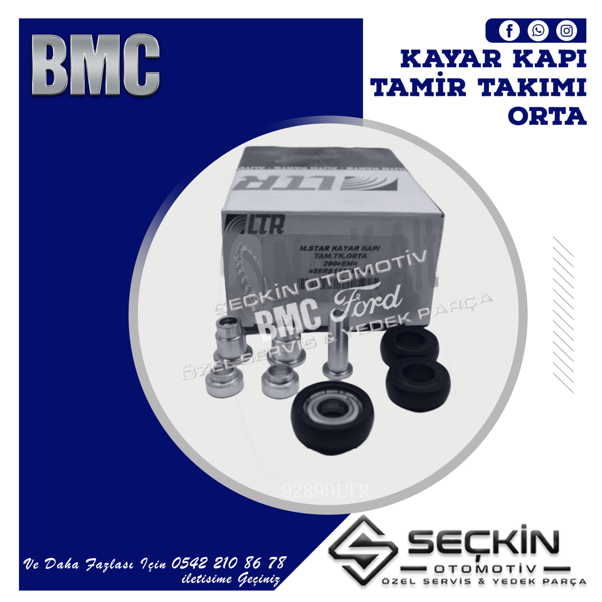 BMC MEGASTAR KAYAR KAPI TAMİR TAKIMI ORTA 290P ESKİ MODEL