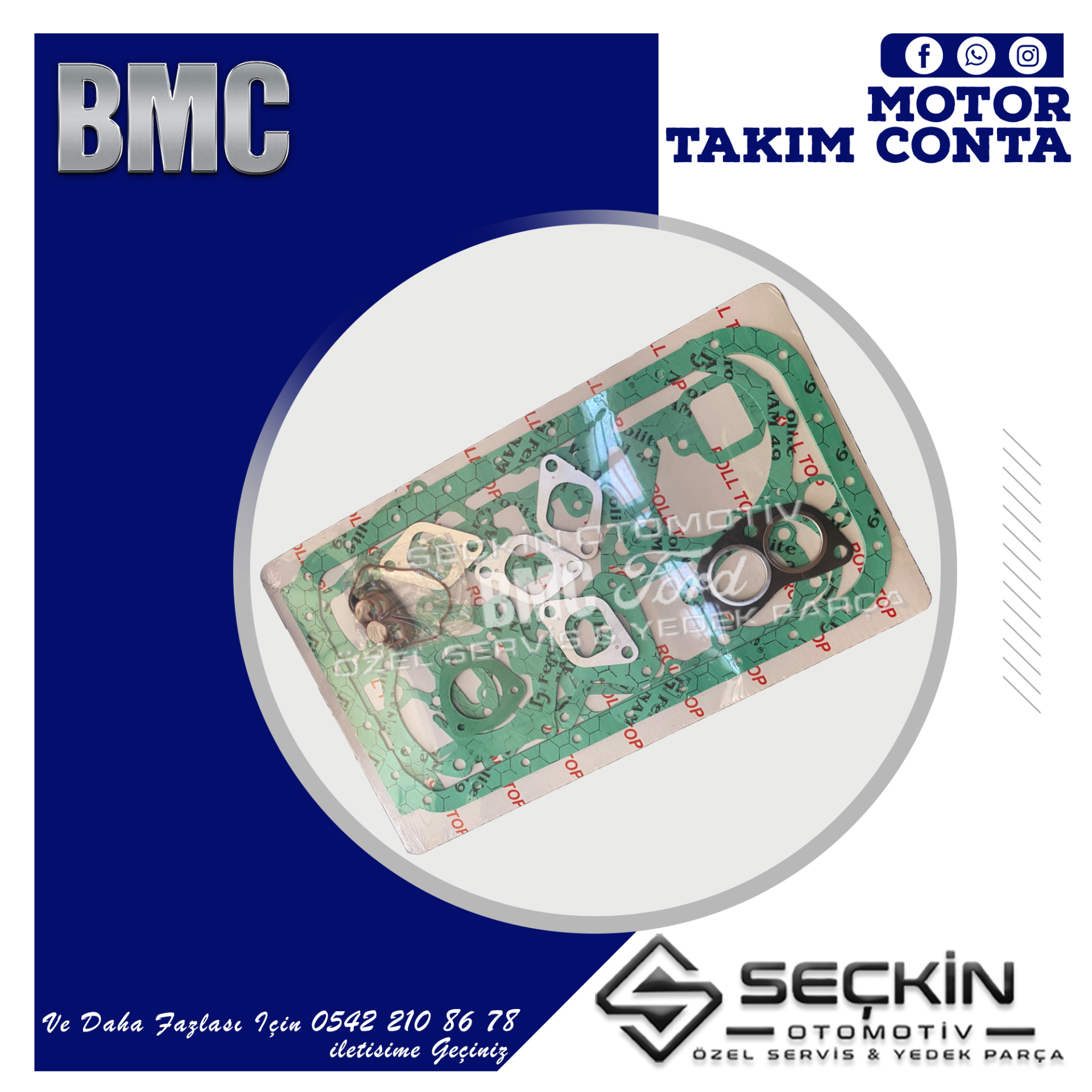 BMC LEVEND 3.0 MDS MOTOR TAKIM CONTA (SİLİNDİR KAPAK CONTASIZ)