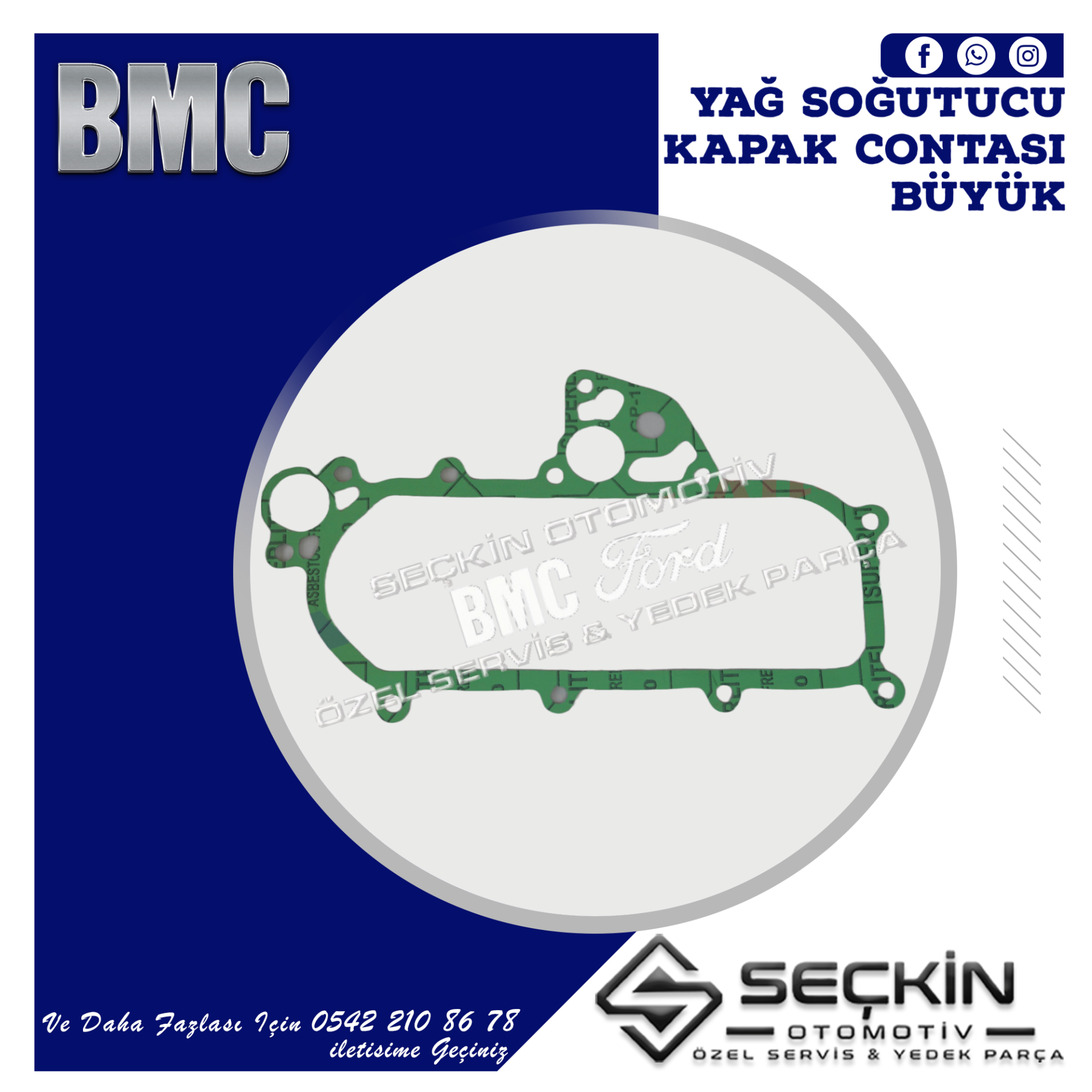 BMC LEVEND 3.0 MDS YAĞ SOĞUTUCU KAPAK CONTASI BÜYÜK
