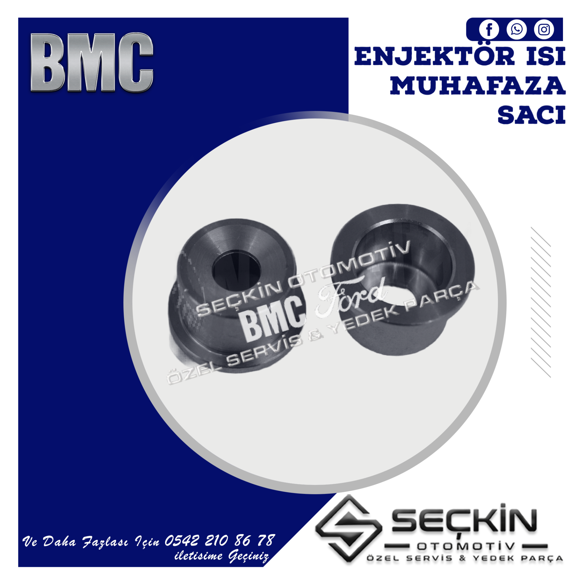 BMC  TM 30 ENJEKTÖR ISI MUHAFAZA SACI KROM