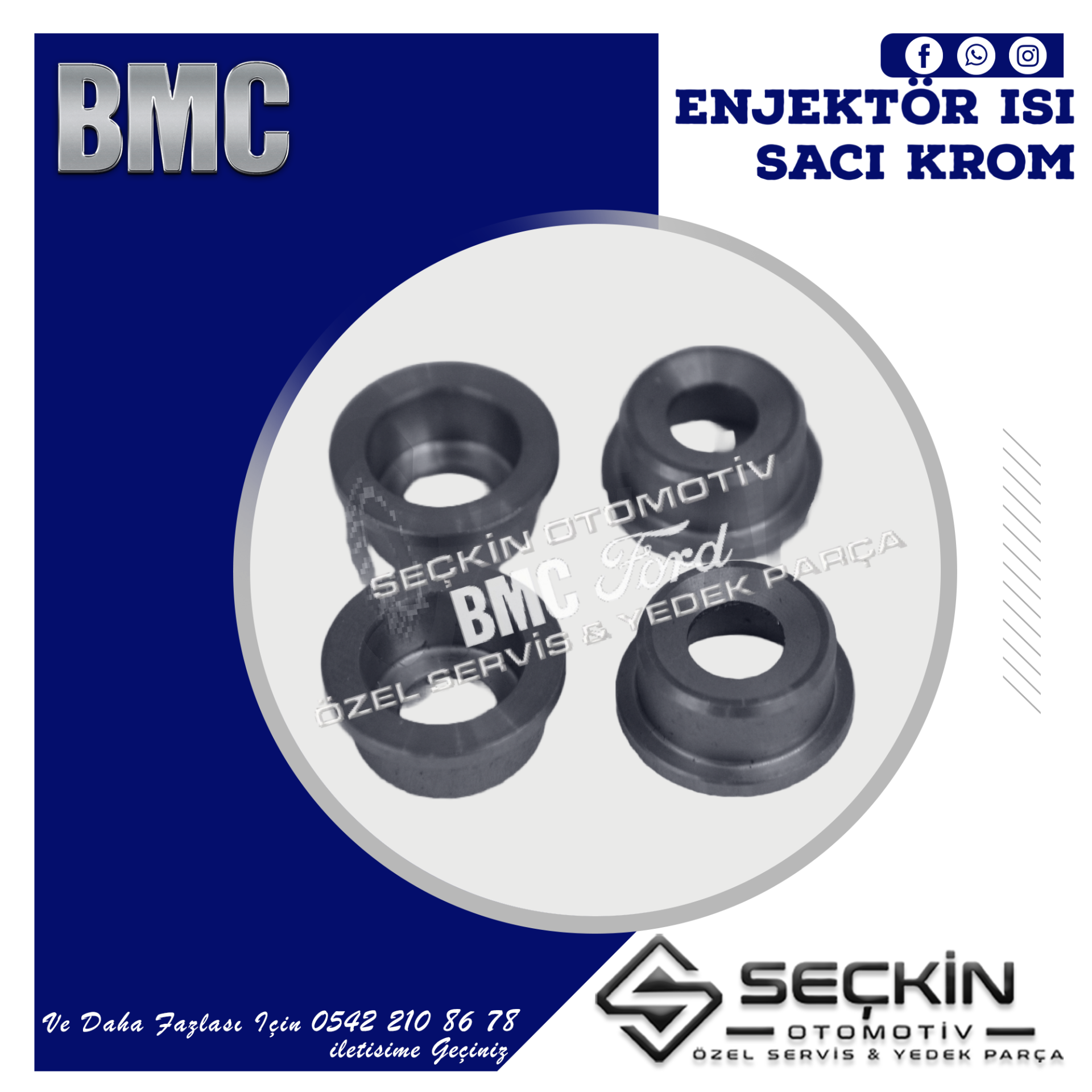 BMC 2.5 NİSSAN ENJEKTÖR ISI SACI KROM