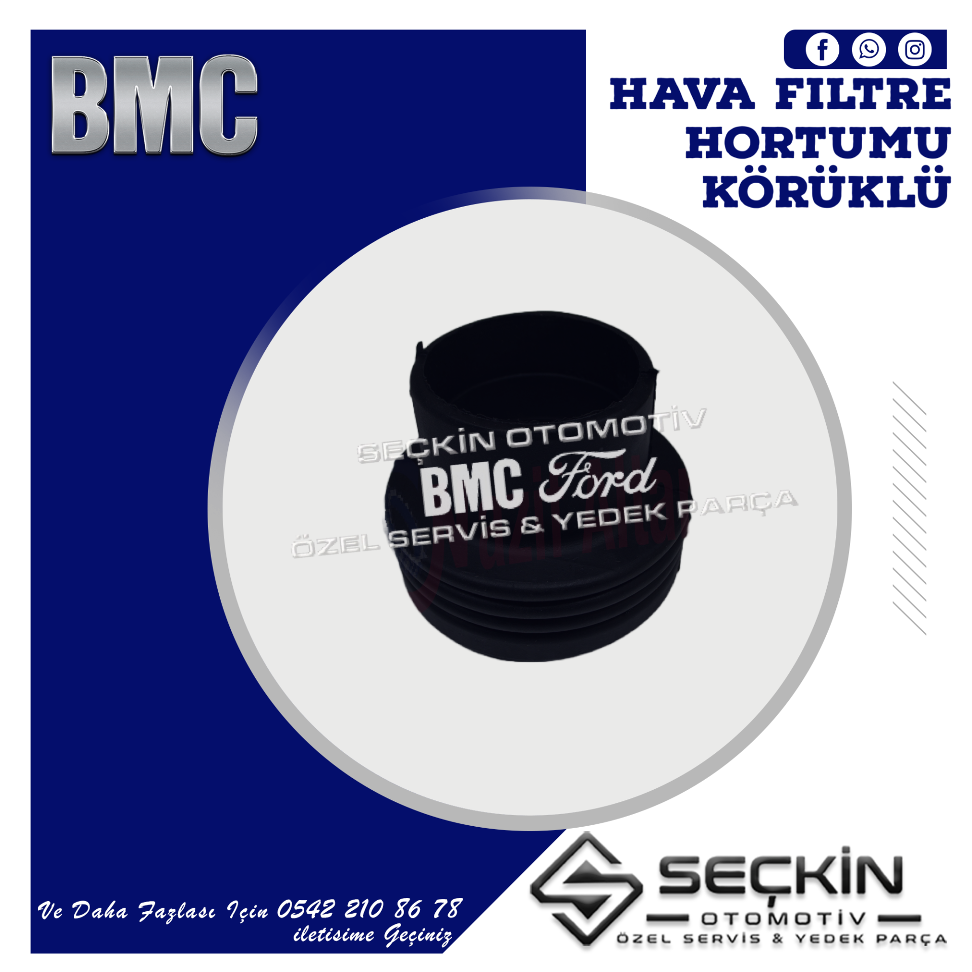 BMC LEVEND 3.0 MDS FC KAMYONET HAVA FİLTRE HORTUMU ARA KÖRÜKLÜ