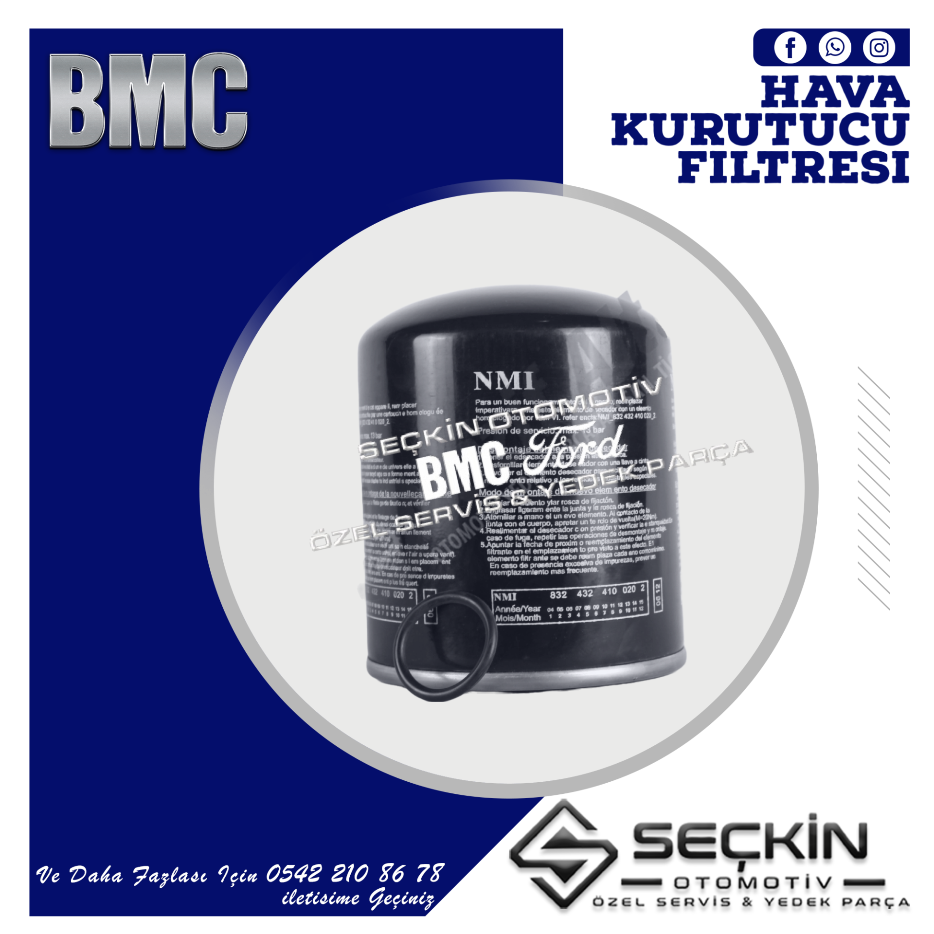 BMC LEVEND XL HAVA KURUTUCU FİLTRESİ