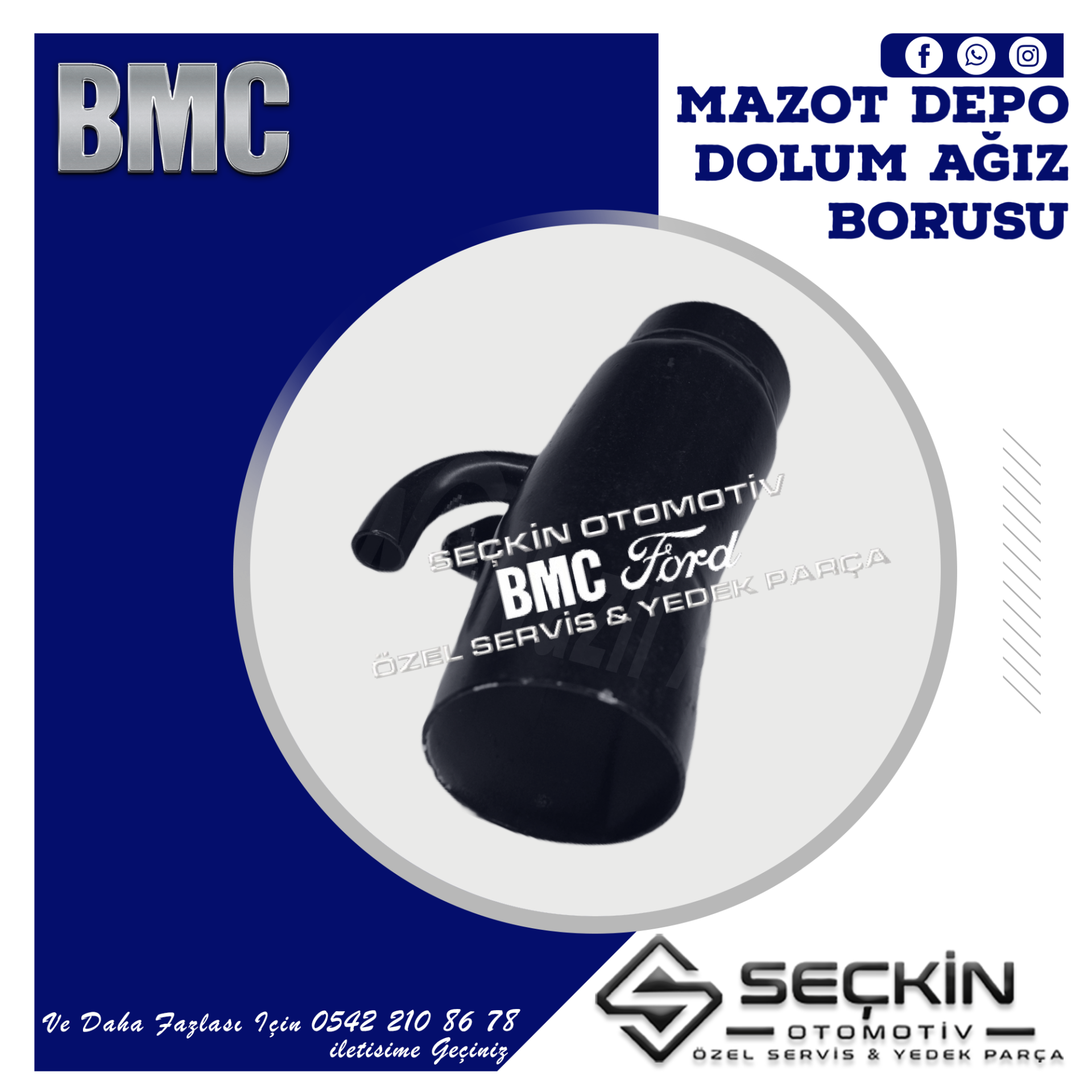 BMC TM 30 MAZOT DEPO DOLUM AĞIZ BORUSU SAÇ