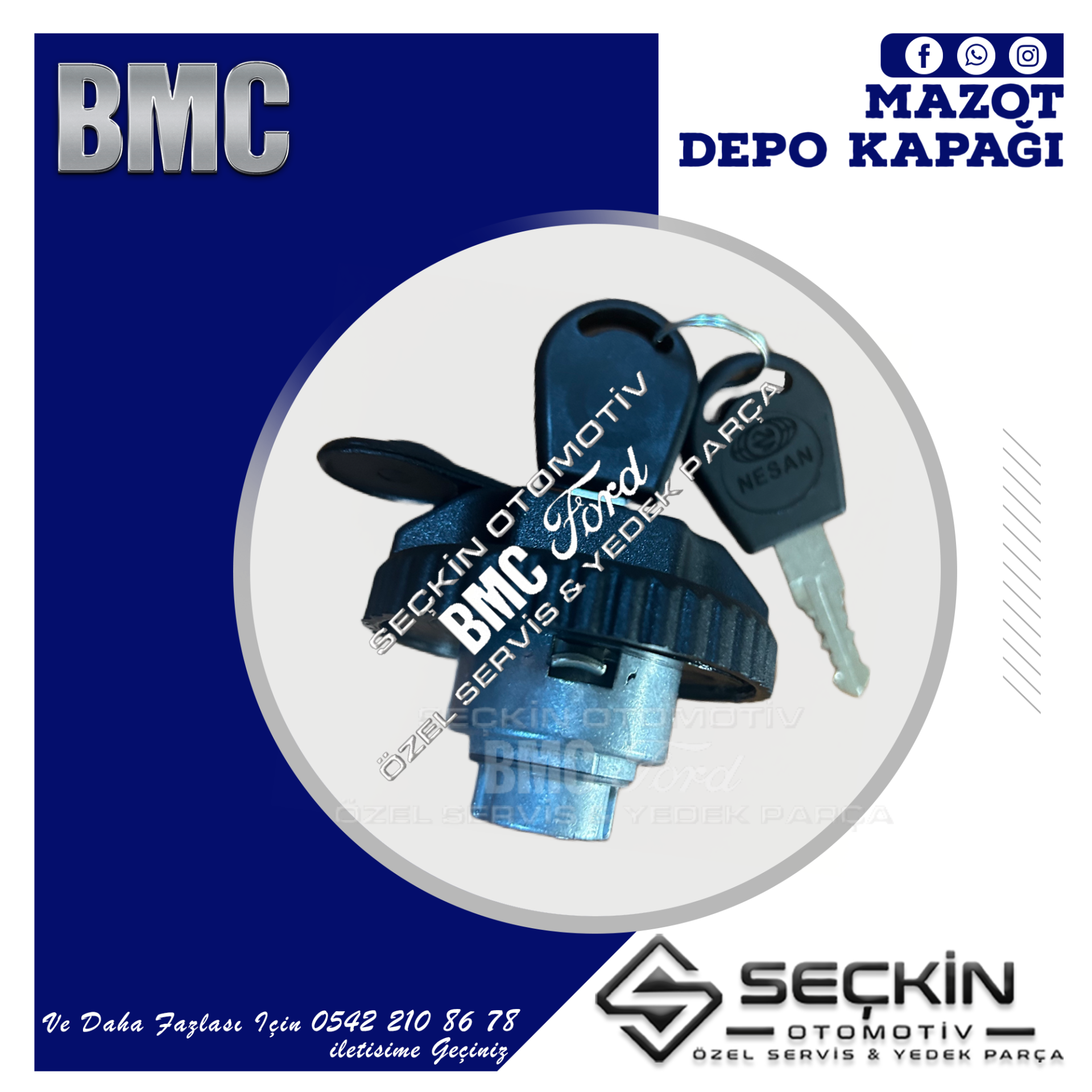 BMC LEVEND TDİ 80 MAZOT DEPO KAPAĞI - LEVEND 60 - LEVEND 100