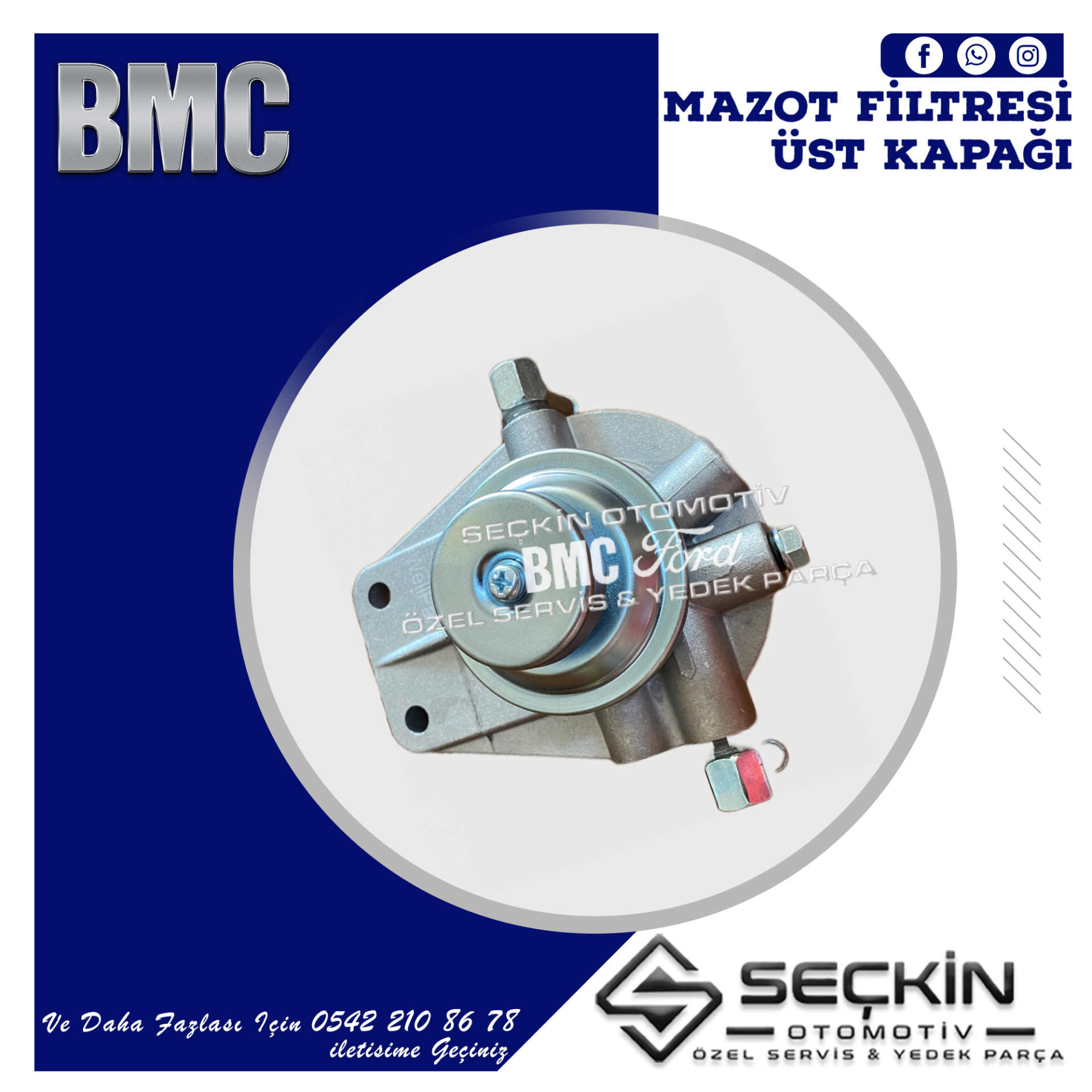BMC LEVEND 3.0 MDS MAZOT FİLTRESİ ÜST KAPAĞI (MAZOT OTOMATİĞİ)