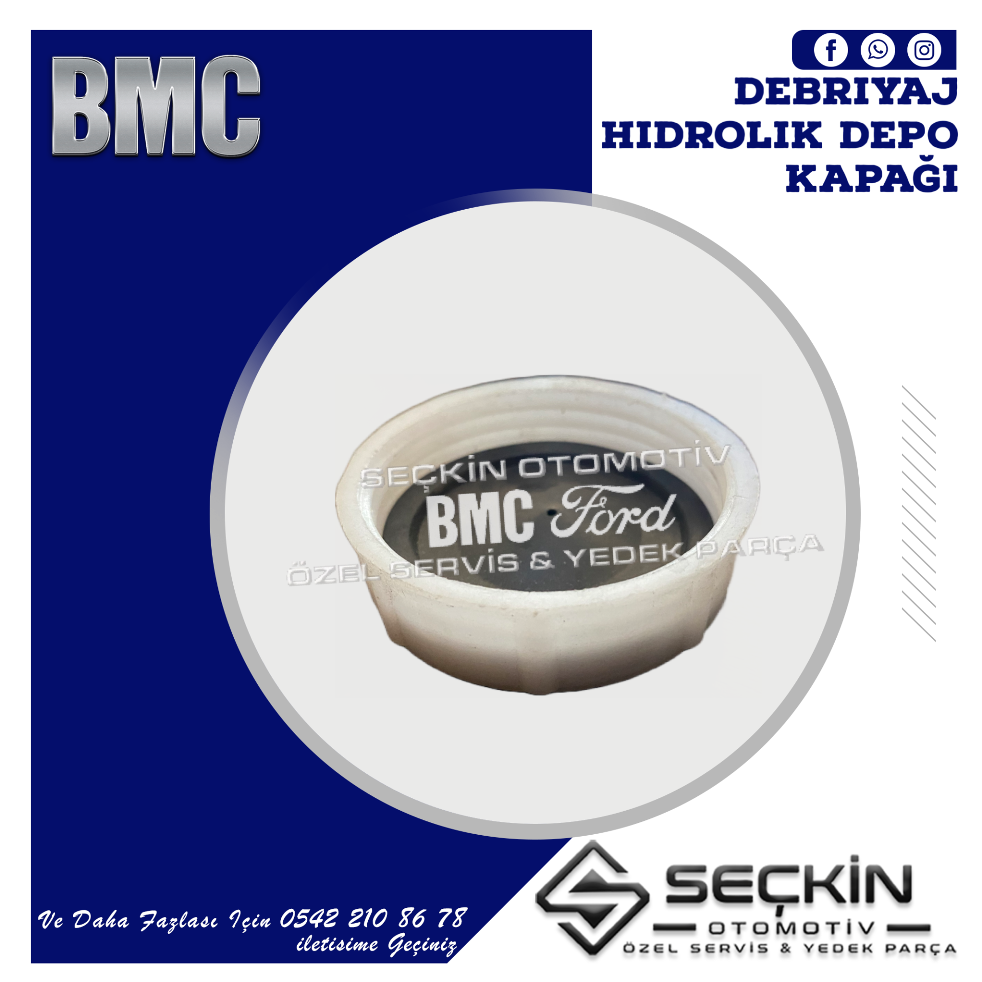 BMC TM 30 DEBRİYAJ HİDROLİK DEPO KAPAĞI CİVATALI TİP