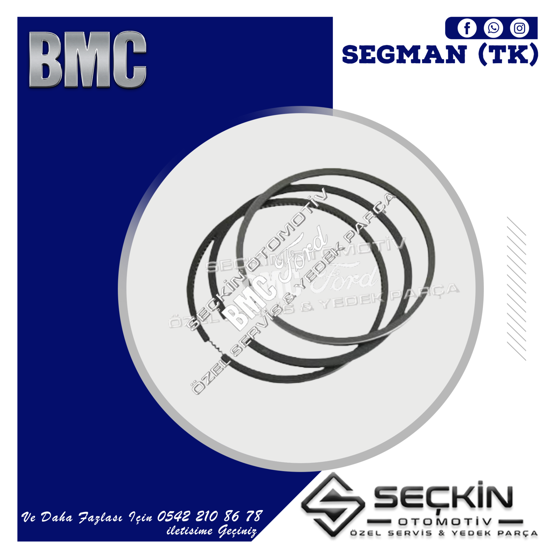 BMC TM 30 SEGMAN TAKIMI  NORMAL 4 PİSTONLUK