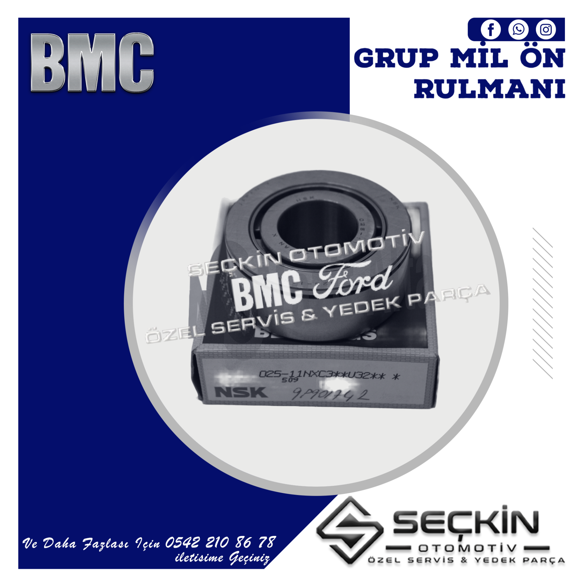 BMC LEVEND TDİ 80 A/15 GRUP MİL ÖN RULMANI