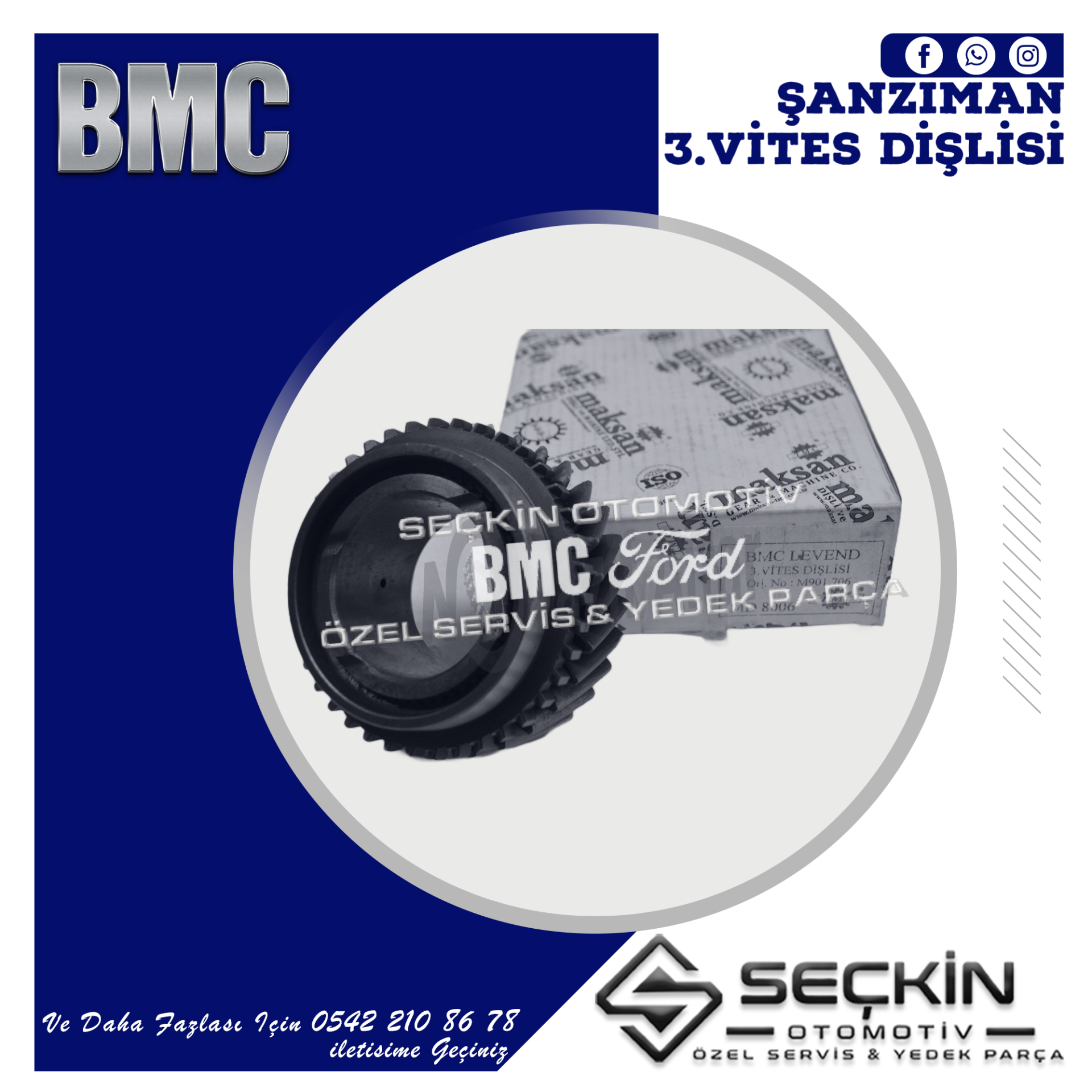 BMC A/15 ŞANZIMAN 3.VİTES DİŞLİSİ 9P901706