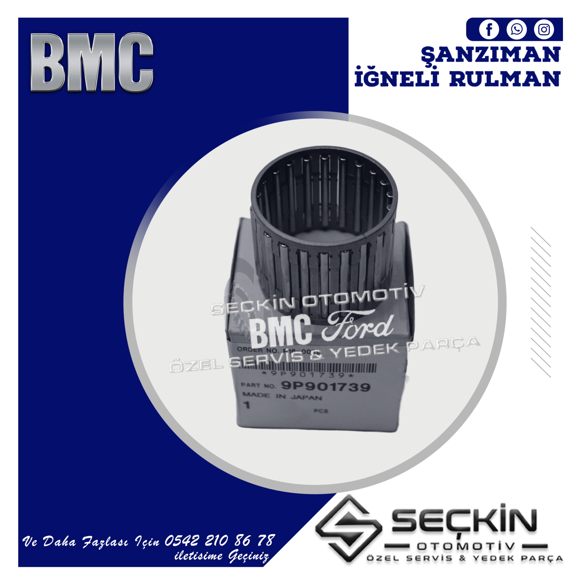 BMC A/15 ŞANZIMAN İĞNELİ RULMAN 9P901739 3 VİTES