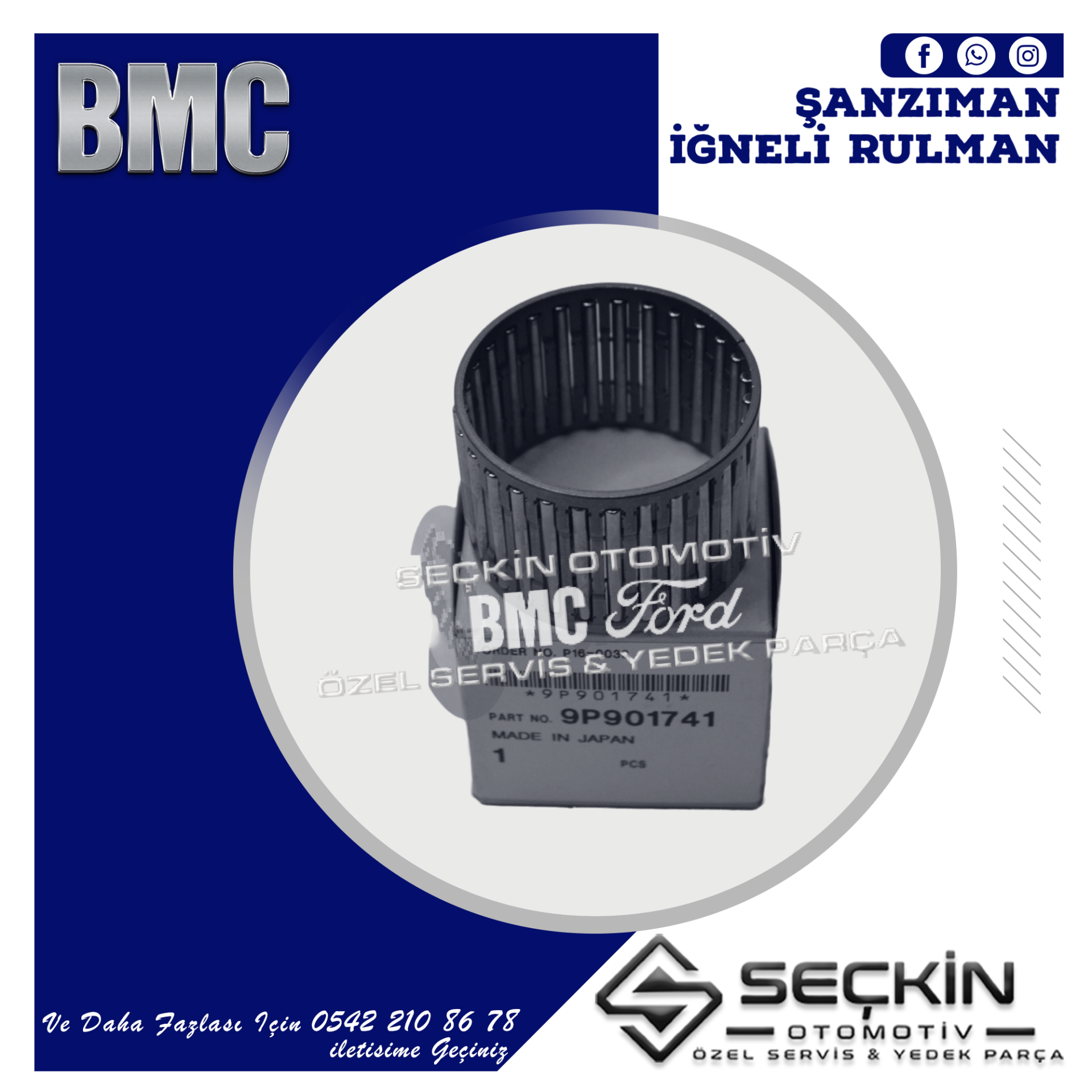 BMC A/15 ŞANZIMAN İĞNELİ RULMAN 9P901741 2 VİTES