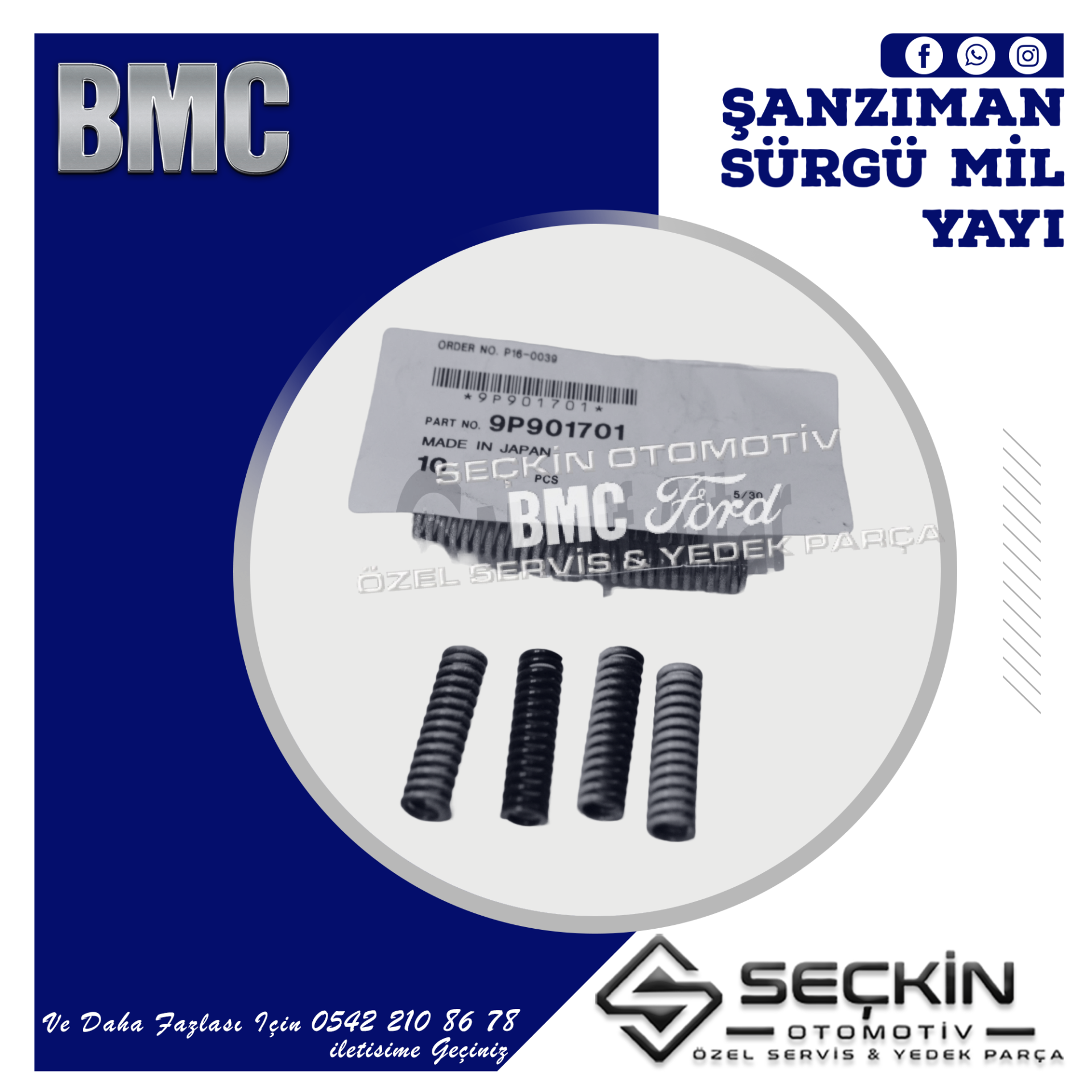 BMC  A/15 ŞANZIMAN SÜRGÜ MİL YAYI 9P901701