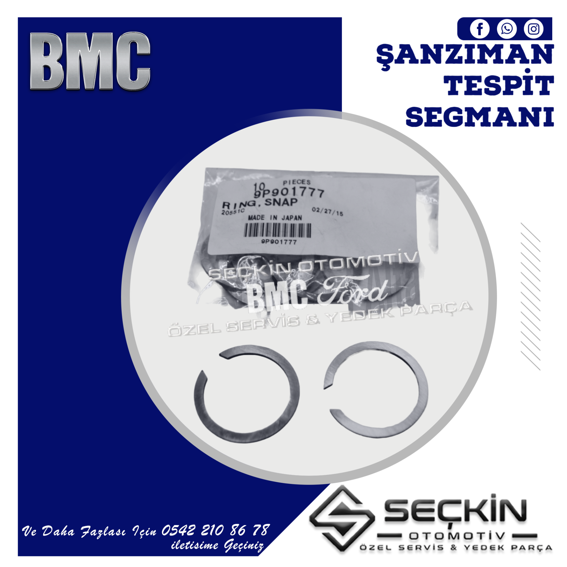 BMC  A/15 ŞANZIMAN TESPİT SEGMANI  9P901777