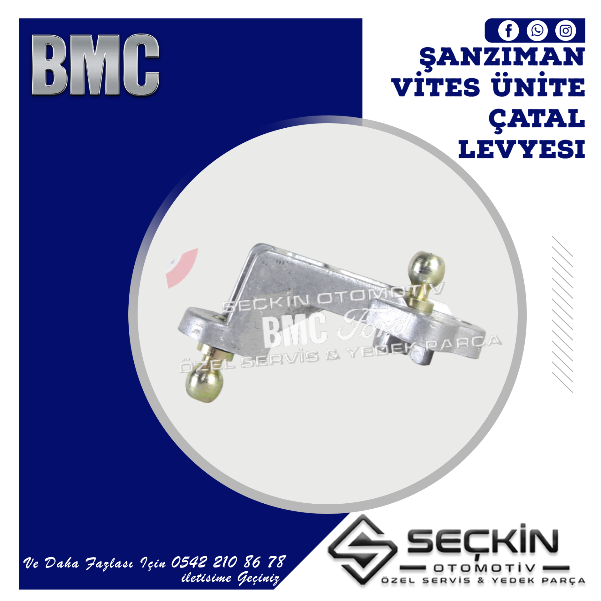 BMC LEVEND 3.0 MDS FC A/15 ŞANZIMAN VİTES ÜNİTE ÇATAL LEVYESİ ALÜMİNYUM