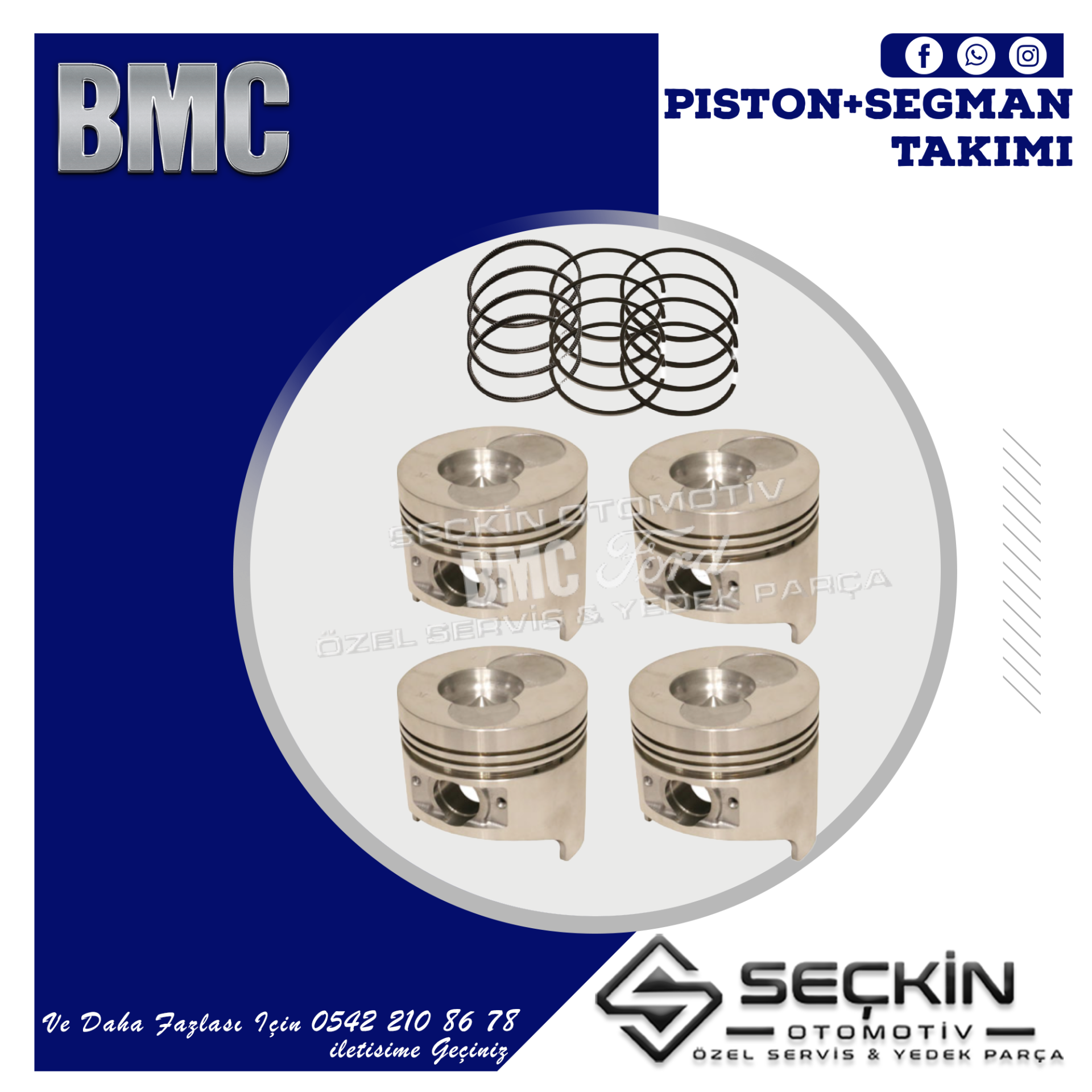 Bmc Tm 30 Piston Segman Takımı Normal
