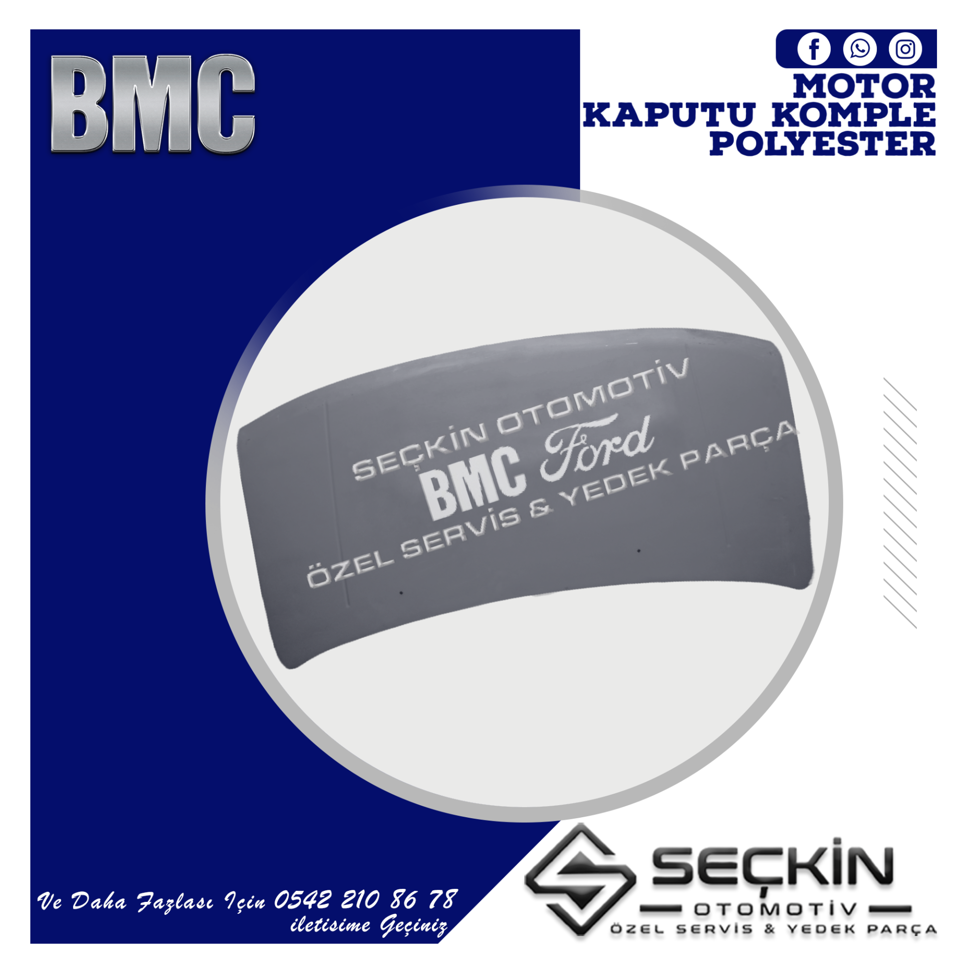 BMC LEVEND TDİ 80 MOTOR KAPUTU POLYESTER