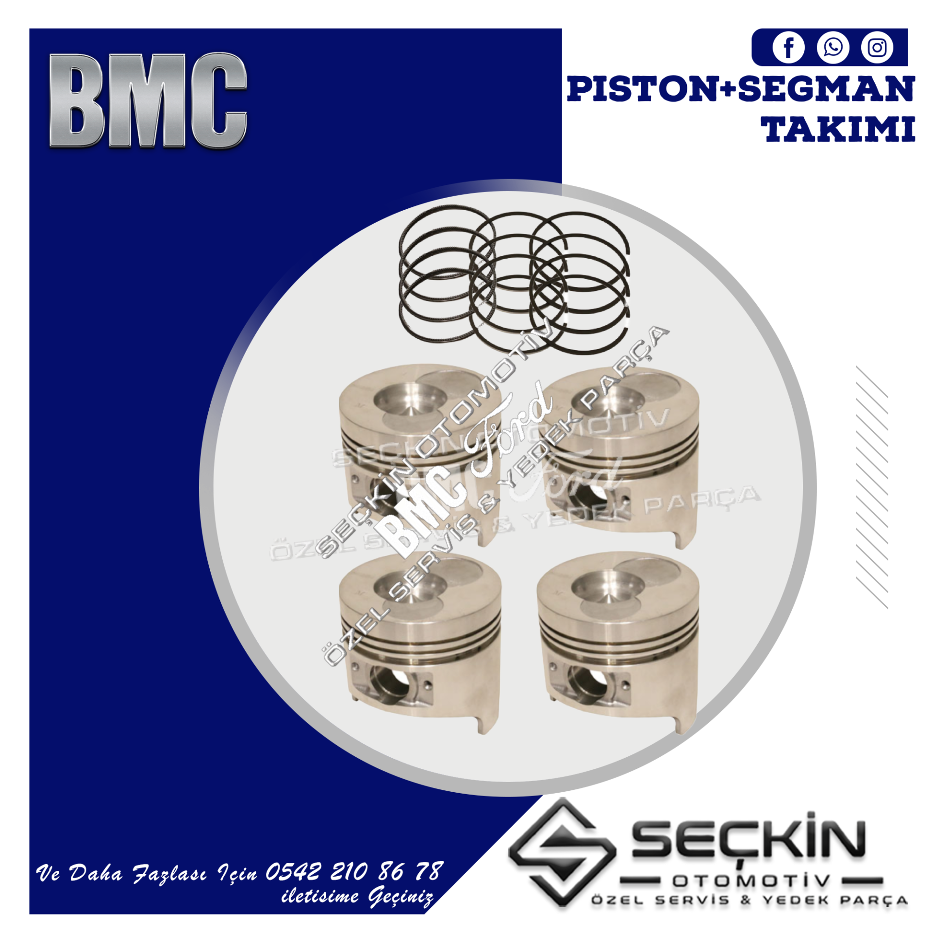 BMC LEVEND TDİ 80 PİSTON+SEGMAN TAKIMI