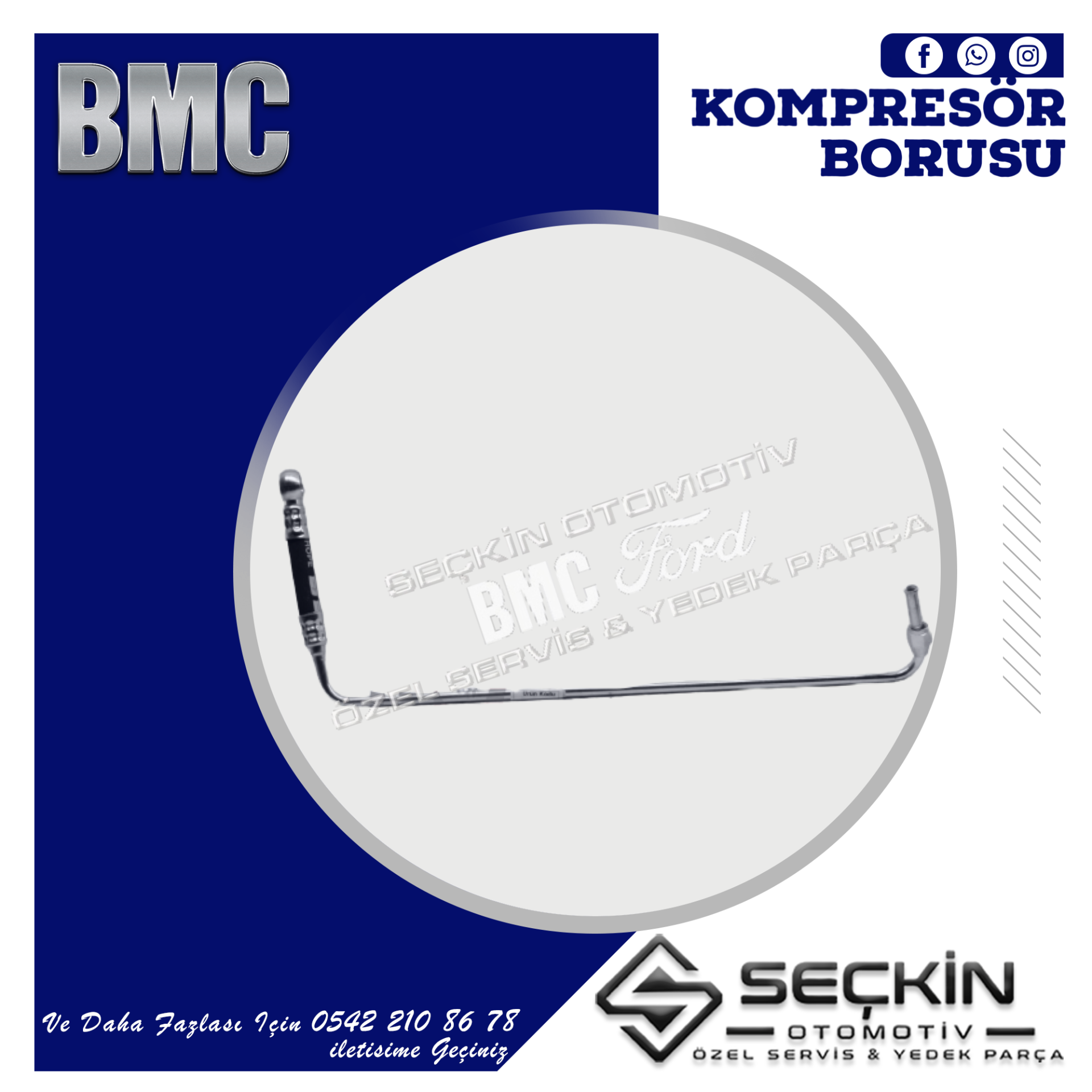 BMC LEVEND 3.0 MDS FC KOMPRESÖR BORUSU LASTİKLİ