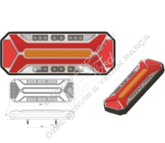 Neon LED Stop Lambası Dinamik Sinyalli Kamyon-Tır-Dorse-Karavan-Kamyonet