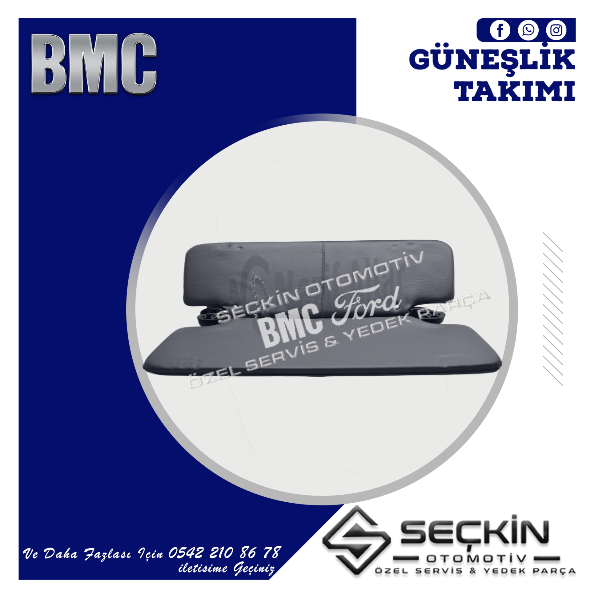 BMC LEVEND TDİ 80 GÜNEŞLİK TAKIMI GRİ