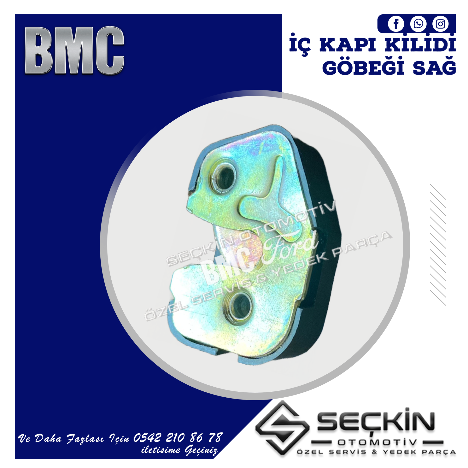BMC LEVEND 3.0 MDS İÇ KAPI KİLİDİ GÖBEĞİ SAĞ