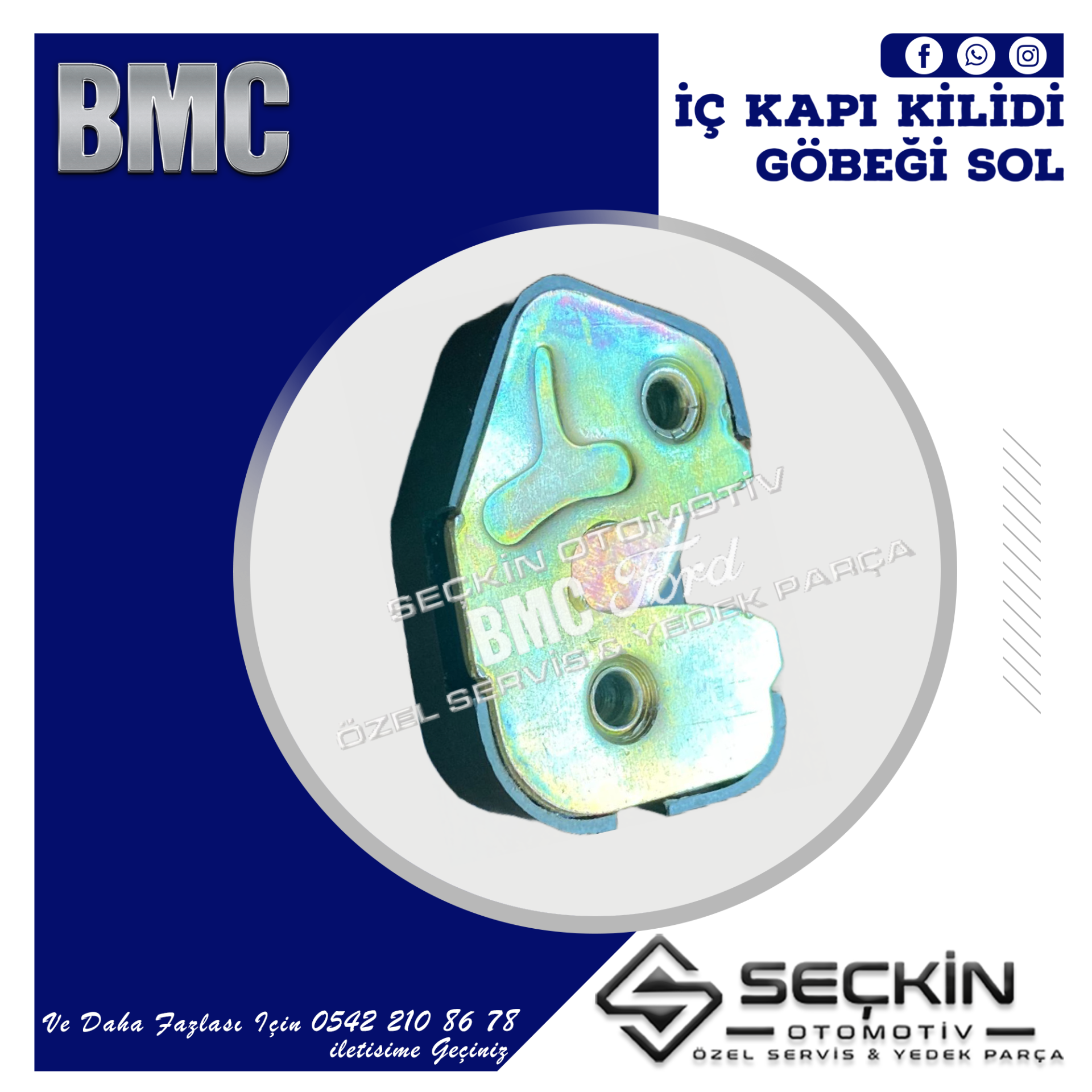 BMC LEVEND 3.0 MDS İÇ KAPI KİLİDİ GÖBEĞİ SOL