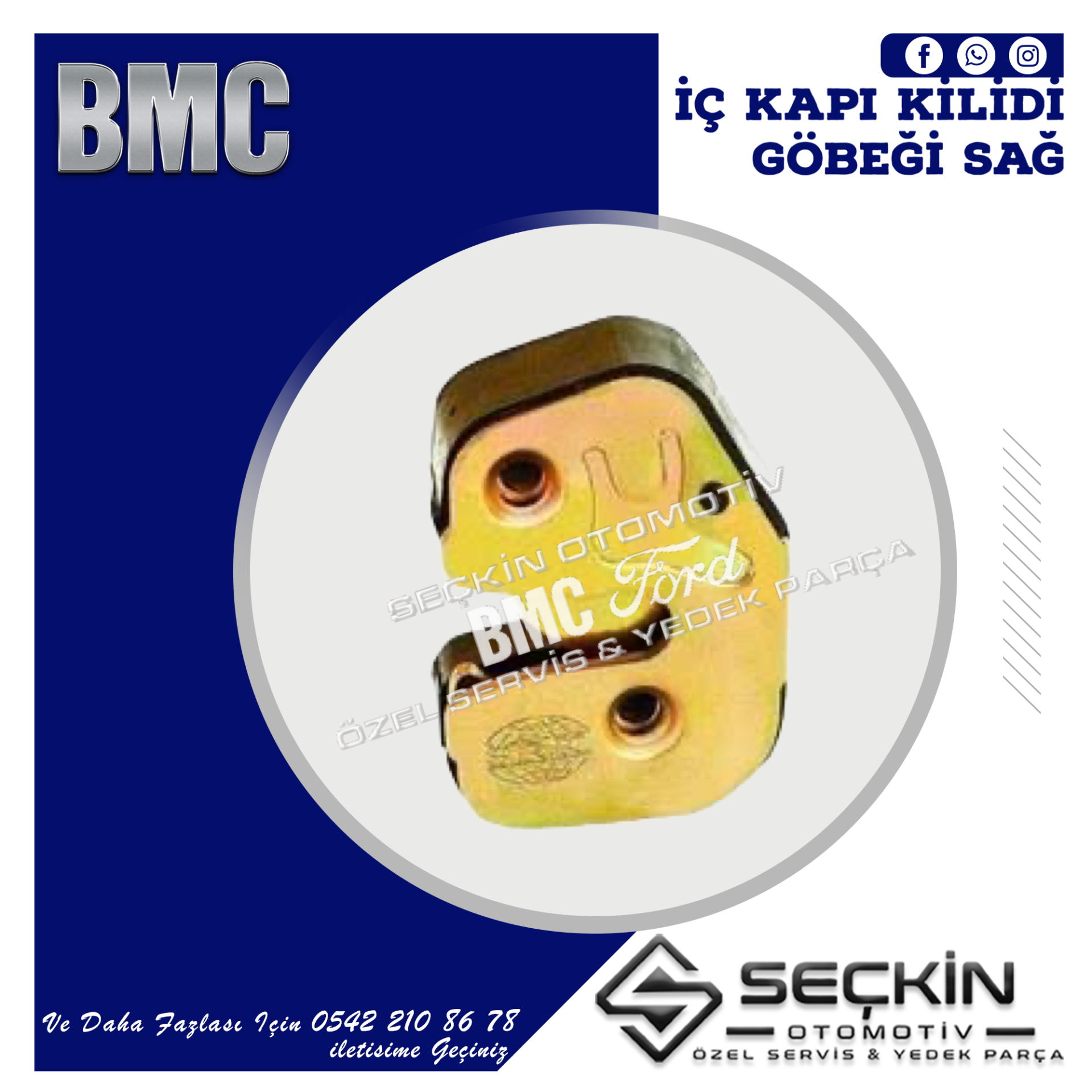 BMC LEVEND 3.0 MDS İÇ KAPI KİLİDİ GÖBEĞİ SAĞ