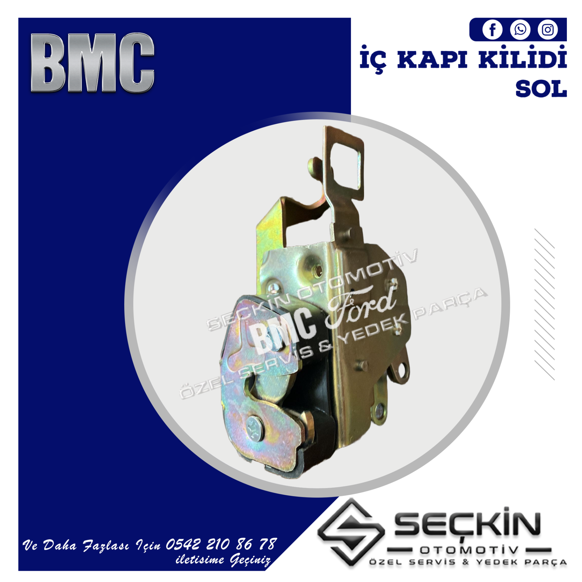 BMC LEVEND 3.0 MDS İÇ KAPI KİLİDİ SOL